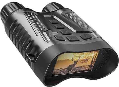 4K IR-Nachtsichtgerät, Tragbare Mini Digital Nachtsichtbrille für Erwachsene, 3,2-Zoll-Großbildschirm, 8X Digitalzoom, 32G-Karte zum Speichern von Fotos und Videos für Camping-Jagdsicherheit