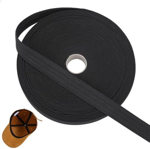 BENECREAT 15M Golf Hat Sweat Liner Mit Vier Einkerbungslinien, Schwarzes Hut-Liner-Klebeband Zum Nähen, Basteln, Zubehör, Baseball-Tennis-Mütze, 31x2.2 mm