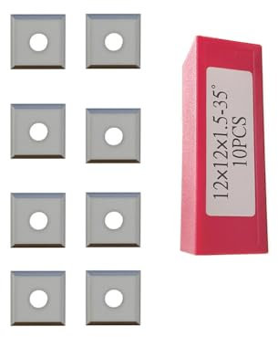 12mm Wendeplatten 10pcs planfräser-wendeplatten, fraiser für planfräser,bündigfräser wendeplatten, planfräser Hartmetalleinsatz 12 × 12 × 1,5 mm