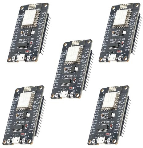 RUIZHI 5 Stück ESP NodeMcu Lua WiFi V3 Modul, ESP NodeMCU ESP-12E WiFi Entwicklungsboard mit CH340 NodeMcu Lua WiFi 2.4 GHz V3 Modul kompatibel mit Arduino IDE/Micropython