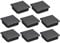 uxcell 8Pcs 60mmx60mm(2.36inch) Plastic Tubing Plug Square Post End Caps for Handrail Stair Newel Guardrail Tube Black