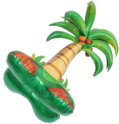 KONTONTY Folienballon Aus Kokosnuss-aluminium Palmenballons Hawaii Folienballons Aufblasbare Folienballons Luau-ballons Großer Palmenballon Jumbo- Aluminiumfolie Der Sommer Gastank 3d