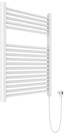 Kiamami Valentina Scaldasalviette Elettrico per Il Bagno 60x77 in Acciaio Bianco