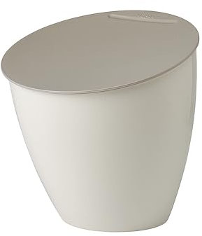 Mepal - Küchenabfalleimer Calypso - Kleiner Mülleimer mit Deckel - Komposteimer Küche - Ideal für die Küchenorganisation - Küchenhelfer & Spülmaschinenfest - 2200 ml - Nordic white