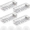 AHAQU 4PCS Cable Storage Box, 8 Grids Clear Cable Tidy Box, Acrylic Cable Organizer Box with Lid, cable management box with 40 Cable Ties for Office, Home, Accessories Storage