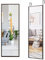 RELAX4LIFE Wandspiegel Metallrahmen, Spiegel Hartglas, Ganzkörperspiegel Wand- & Türmontage, Türspiegel mit 3-stufig verstellbarem Haken, Hängespiegel für Schlafzimmer Garderobe Eingang (Braun)