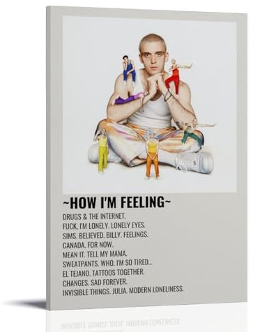 VALBEL Lauv Poster How I'm Feeling, dekoratives Gemälde, Leinwand, Wandposter und Kunstdruck, moderne Familienschlafzimmer-Dekoration, Poster, 50 x 75 cm