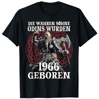Wikinger Herren T Geburtstag Wiegenfest Jahrgang 1966 Viking T-Shirt
