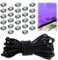 ZOESURE Expanderseil 8mm, 10m Gummiseil Gummischnur Spannseil, Planenseil mit 20 Würgeklemmen, Gummileine Elastisches Seil für Anhänger für Anhänger, Camping, DIY-Projekt