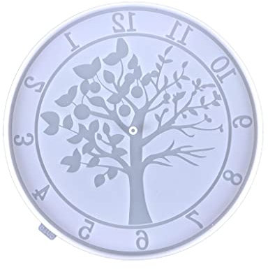 CASNO Silikonform, runde Wecker-Silikonuhr, Epoxidharz-Form, Uhren-Form, Bastelarbeiten, Heimbüro-Dekorationen, Handwerk