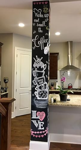 Tafelfolie Selbstklebend Schwarz | Kreidefolie Magnetfolie | Selbstklebende Tafelfolie Schwarz Matt als Tafel für Wand oder DIY Kreidetafel beschreibbar, abwischbar, magnetisch | (30x300cm)