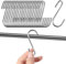 GOTRUST 22PCS S Haken Klein 6cm, Edelstahl Haken Zum Einhängen, Heavy Duty S-Haken, Hängehaken Metall Garten, Garderobe Haken, Küchenhaken für Küche, Bad, Schlafzimmer und Büro - Silber
