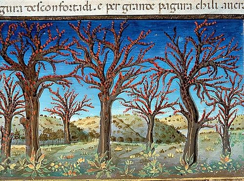 MHFFDYIV Berühmte Gemälde Mode Leinwand Malerei Leinwand Plakat Die Bäume werden mit Blut bedeckt sein von Cristoforo De Predis Moderne Kunst für Wohnzimmerdekoration 60x90cm
