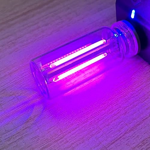 MUGUOY Retro Car Lamps, Plug-In Usb LED Car Interior Atmosphere Lights, Portable Mini Glass Bottle Night Light for Laptop, Office, Car, Bedroom, Hallway (Purple Light)