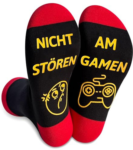 Lustiges Zocken Socken Männer Damen Geschenk 39-46 Gaming Socken Lustige Neuheit Baumwoll Männer Teenager Geburtstag Weihnachten Gamer Ggeschenkideen