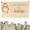 XL Personalisierter Adventskalender aus Holz für Kinder mit Pinguin-Motiv - DIY Adventskalender zum Selbstbefüllen - Adventskalender aus Holz mit 24 Jutesäckchen - Weihnachtskalender (Holz Pinguin)