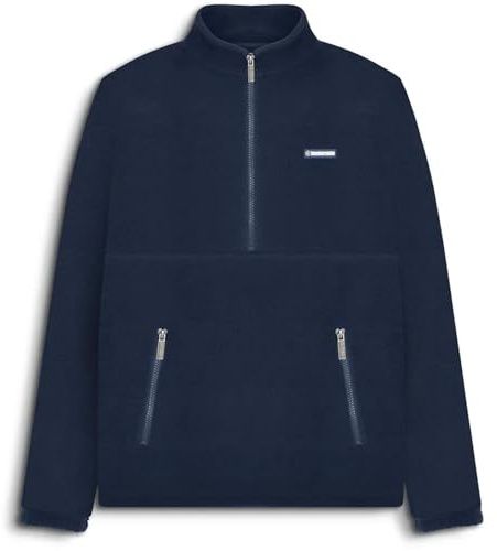Lambretta Mens Half Zip Polar Fleece Warm Winter Pullover Jumper Top Soft