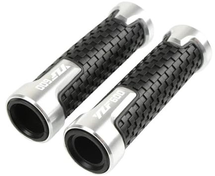 WINVOX YZF600 Moto Manubrio Grip estremità Bilanciamento del Peso Tazze per Yamaha YZF 600 1996-2006 2005 Manubrio Tappi Grip End(Silver)