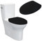 Toilettensitzbezug WC-Sitzbezug, WC-Deckelbezug, Toilettendeckel mit Elastischem Boden, Toilettenbezug Gummizug für die meisten Toilettendeckel, Schwarz