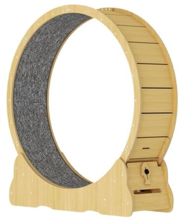 OZWYCY Katzenlaufrad Laufband for Katzen, leise, aus Massivholz, Sport-Laufrad, Fitness for Haustiere, Klettergerüst for Katzen, Laufrad for Katzen, Spielzeug Katzenlaufrad für den Lnnenbereich(S)