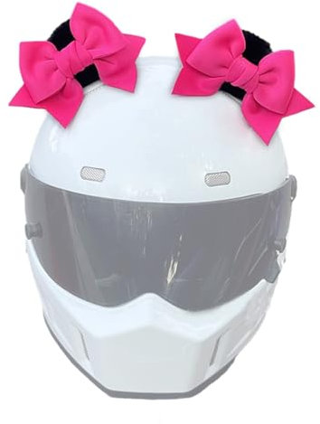 1 Paar Cute Ears Motorrad Zubehör Skihelm Zubehör Helm Hörner für Snowboarden Reiten Rose Red Bow