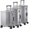 Aluminium Reisekoffer Silver HEUER Stripe Hartschalenkoffer Suitcase Trolley Luggage (S)