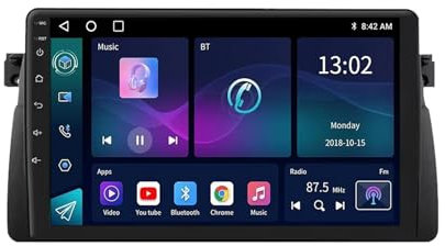 Android 13 2 DIN Car Radio Stereo para BMW 3 Series E46 1998-2005 9 Pulgadas Autoradio con WiFi GPS Rear View Camera RDS FM BT DVR SWC Ventilador de refrigeración(2+32G)