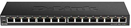 Switch 16 porte 10/100/1000 Mbps GbE, design gigabit per reti veloci, ideale per business e trasmissione dati efficiente.
