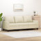 MOBCANT 3-Sitzer-Sofa Creme 180 cm Kunstleder Sofagarnitur Couch Couchgarnitur Schlafsofa für Hotel Empfangsraum Wohnzimmer Wohnung