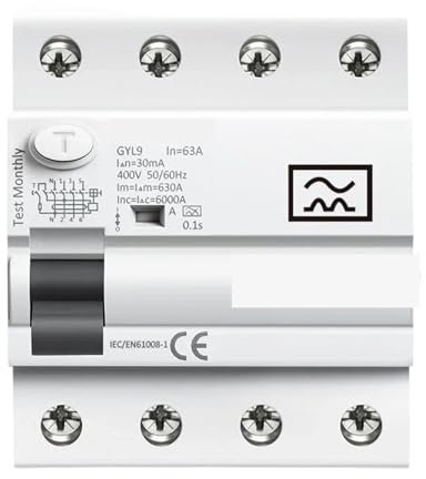 Interruttore differenziale magnetico di tipo A 3P+N 40A 63A Rileva la corrente residua pulsante in CC(4P 40A,30mA)