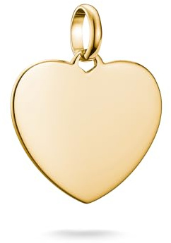 Thomas Sabo Charm pendant big heart Connect gold-plated 18-carat Gold-plating, Recycled 925 Silver