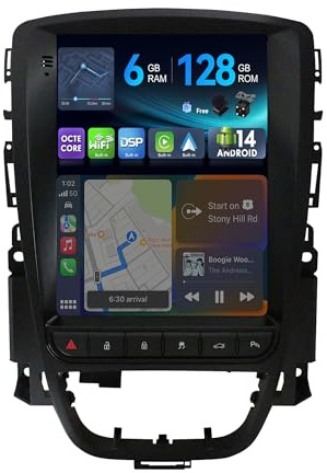 MSD 6G+128G - Autoradio pour Opel Vauxhall Astra J Buick Excelle XT GT (2006-2016) | Android 14 GPS Navi Radio | Carplay Android Auto Volant WiFi DSP Dab | Caméra MIC | Octa-Core 2 Din 9.7 Pouce