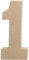 Create Crafts Creativ 26629 Pappmaché Nummer 1, 20 cm, Beige