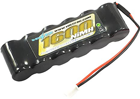 Voltz 6 Cell 1600Mah 7.2v Nimh Straight Pack(18T) Battery W/Micro Connector
