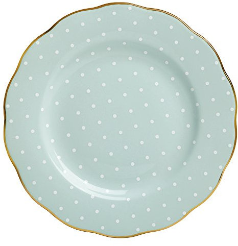 Royal Albert Modern Vintage POLROS25811 20cm Side Plate Polka Rose, Fine Bone China, Green, Porcelain
