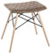HAKU Möbel Hocker braun, buche, schwarz, Kunstleder, Metall - Maße: B 48 cm x H 47 cm x T 40 cm, Style: Modern