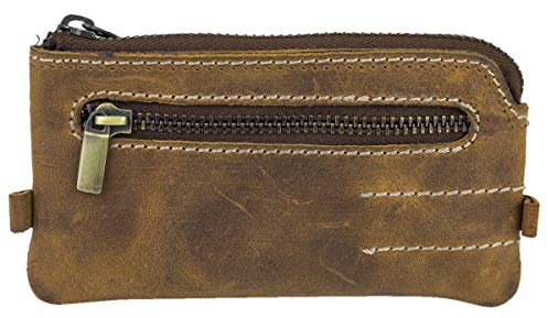 LEAS Schlüsseltasche natur Echt-Leder, cognac Vintage-Collection