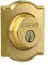 Single Cylinder Deadbolt with Camelot Trim, Bright Brass (B60 N CAM 605)