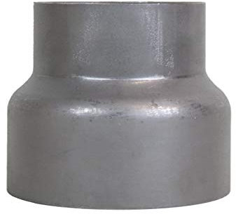 LANZZAS Reducción de tubo de humos de 150 mm de diámetro a 120 mm de diámetro, de acero sin barnizar