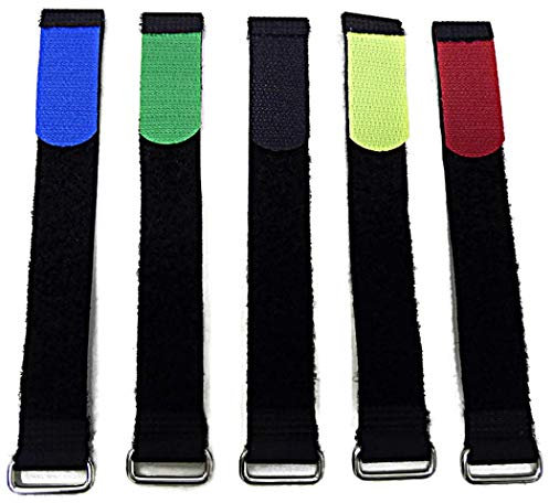 10 x Klettkabelbinder 30mm Breit 30 cm Lang mit Metallöse Klett/Flausch auf Gleicher Seite Wählbare Farben Kabelmanagement für Gewerbe, Büro, Schreibtisch, Hobby (Neongelb)