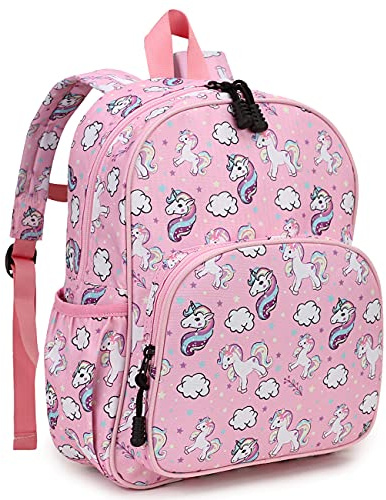 RAVUO Kinderrucksack Mädchen,Niedlich Kinder Rucksack Schulrucksack für 6-9 Jahre Vorschulrucksack Kindergartenrucksack Schultasche mit Brustgurt 18.4L