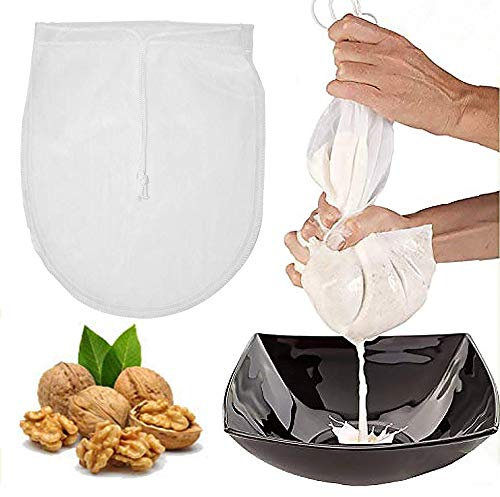 Reusable Drawstring Straining Filter Bags for Nut/Milk/Coffee/Juice/Wine(12''x12'')