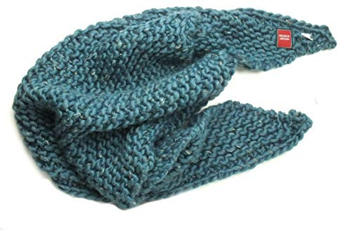 PREMIUMARMADA Dreieckiger Schal Wolle türkis warm dick grobstrick