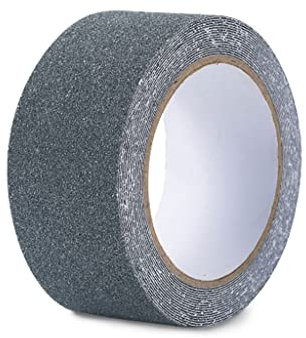 Anlising Selbstklebend Antirutsch Klebeband Streifen, Anti-Rutsch-Band, Treppe Stufen Band Kleber Rutschfest Klebeband, Grip Anti-Rutsch-Klebeband, für Bodenbelag Innen-Und Außenbereich(50MM×5M,Grau)