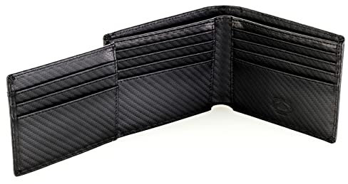 Stealth Mode Herren-börse, dreifach faltbar, RFID-Leder, mit Ausweisfenster