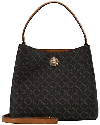 L.CREDI Handtasche Filiberta mit Label-Applikationen