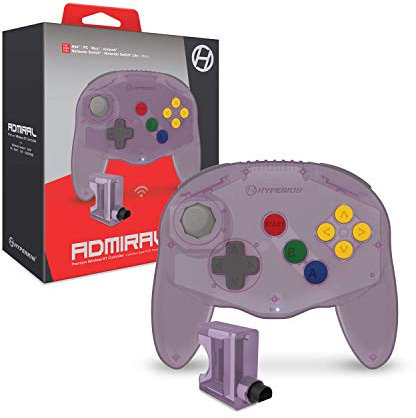 Hyperkin Mando Wireless Admiral Premium Morado (Switch/PC/N64/Mac/Android)