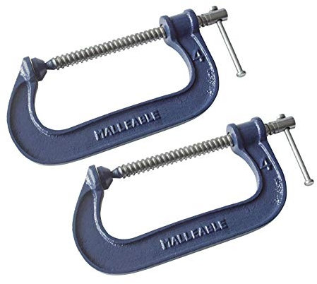 2X Heavy Duty G Clamp 8 Inch 200mm G-Clamps with Copper Screw with Swivel Pad