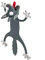 Cartoon-Lesezeichen, 3D-Stereo-Tier-Original, niedliche Lesezeichen, Ouch-Serie, lustige kreative Geschenke (Wolf)