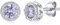 Qings Mondstein Ohrringe Silber Juni Geburtsstein Ohrringe Edelstein Mini Zirkonia Ohrstecker
